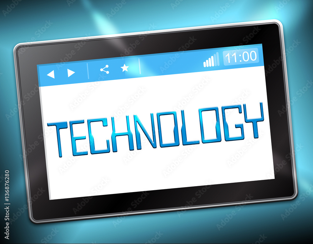 Technology Tablet Represents High Tech 3d Illustration Technology Tablet Represents High Tech 3d Illustration