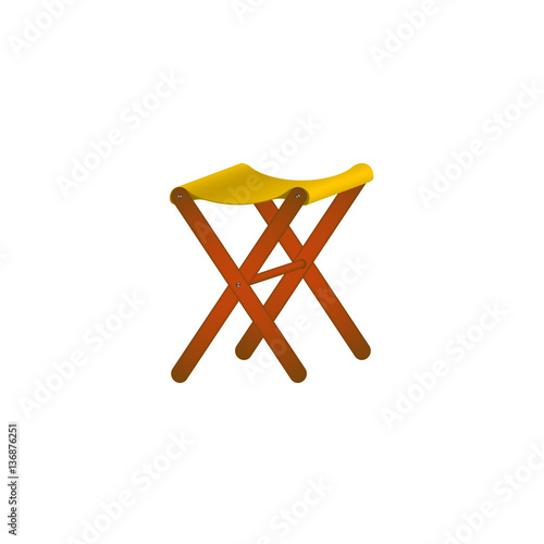 Folding wooden chair in retro design