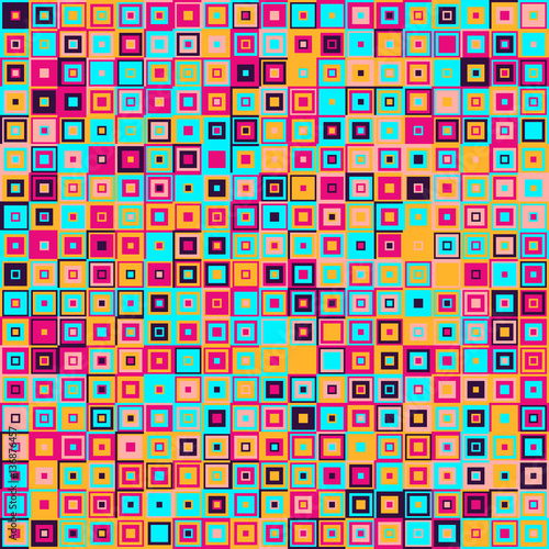 Seamless square mosaic pattern - vector illutration