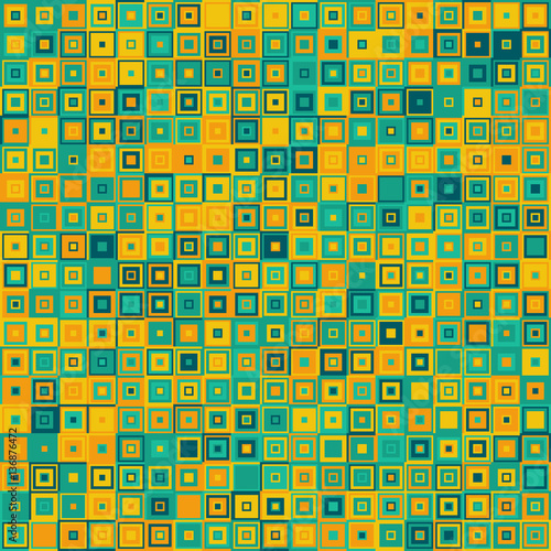 Seamless square mosaic pattern - vector illutration