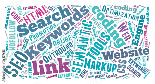 SEO Keywords Tag Cloud  - vector illustration
