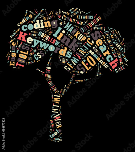 SEO Keywords Tag Cloud  - vector illustration
