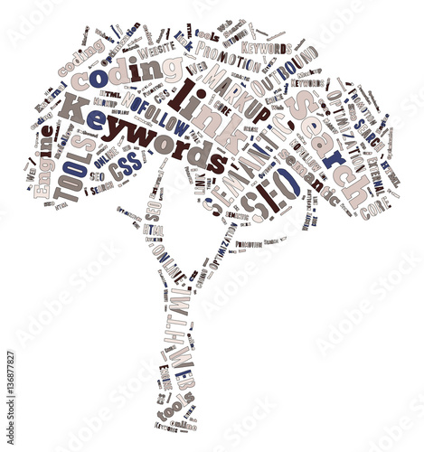 SEO Keywords Tag Cloud  - vector illustration
