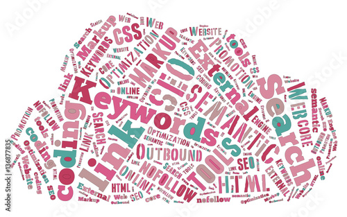 SEO Keywords Tag Cloud  - vector illustration
