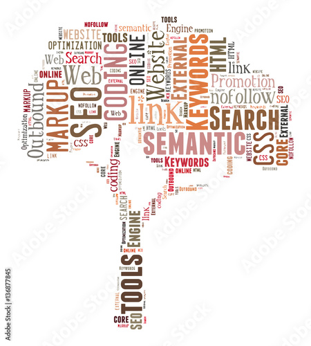 SEO Keywords Tag Cloud  - vector illustration
