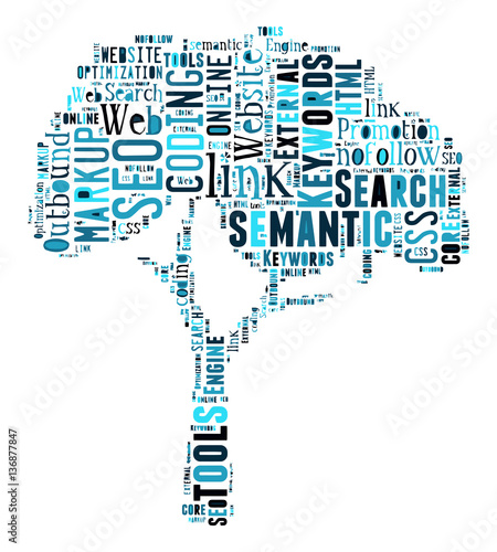 SEO Keywords Tag Cloud  - vector illustration
