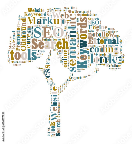 SEO Keywords Tag Cloud  - vector illustration
