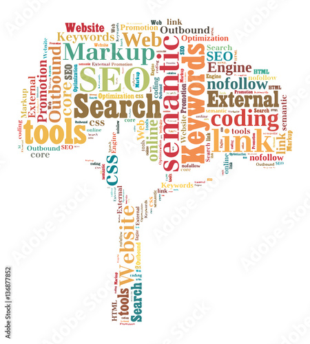 SEO Keywords Tag Cloud  - vector illustration
