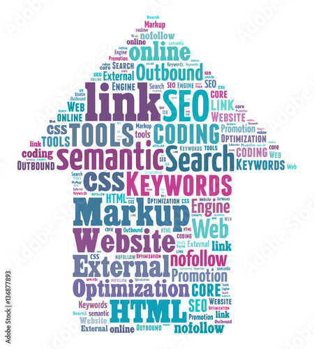 SEO Keywords Tag Cloud  - vector illustration
