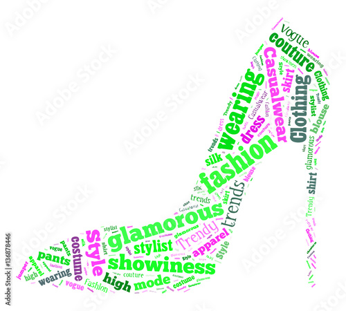  Fashion Keywords Tag Cloud    - vector illustration