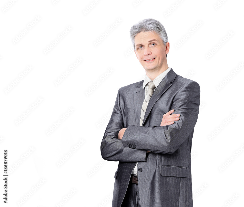 Experienced and successful businessman. Isolated on white background. Experienced and successful businessman. Isolated on white background.