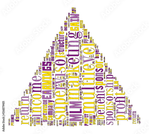 Multilevel Marketing Tag Cloud    - vector illustration