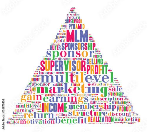 Multilevel Marketing Tag Cloud    - vector illustration