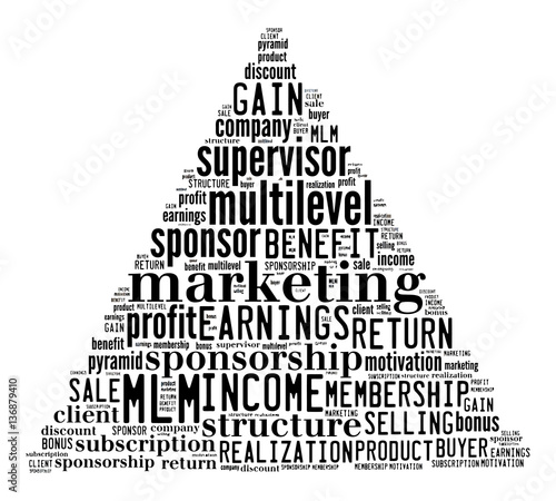 Multilevel Marketing Tag Cloud    - vector illustration