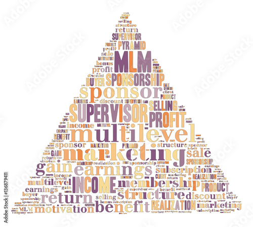 Multilevel Marketing Tag Cloud    - vector illustration