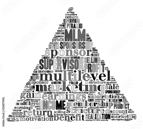 Multilevel Marketing Tag Cloud    - vector illustration