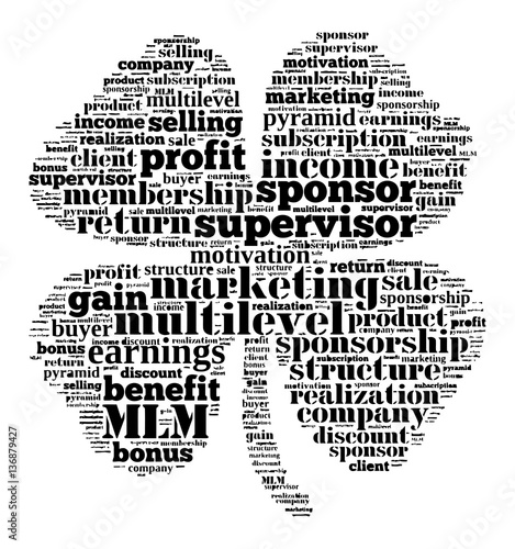 Multilevel Marketing Tag Cloud    - vector illustration
