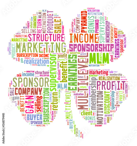 Multilevel Marketing Tag Cloud    - vector illustration
