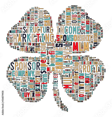 Multilevel Marketing Tag Cloud    - vector illustration
