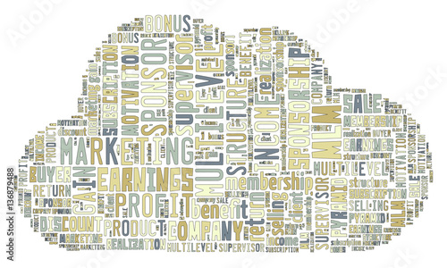 Multilevel Marketing Tag Cloud    - vector illustration

