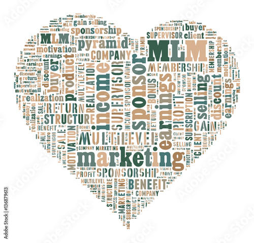 Multilevel Marketing Tag Cloud    - vector illustration