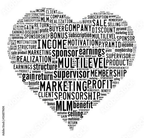 Multilevel Marketing Tag Cloud    - vector illustration