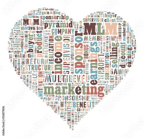 Multilevel Marketing Tag Cloud    - vector illustration