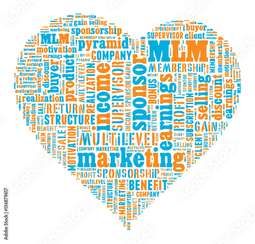 Multilevel Marketing Tag Cloud    - vector illustration