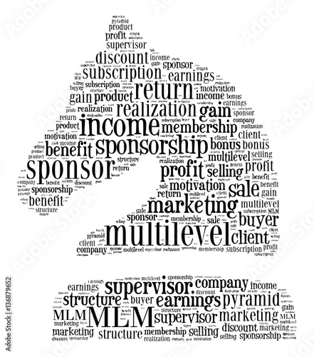 Multilevel Marketing Tag Cloud    - vector illustration