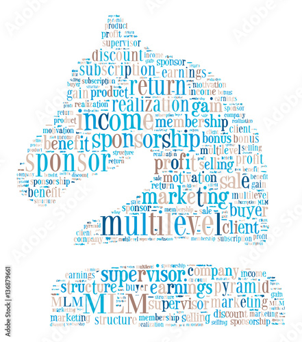 Multilevel Marketing Tag Cloud    - vector illustration