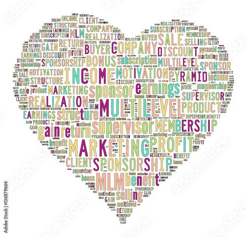 Multilevel Marketing Tag Cloud    - vector illustration