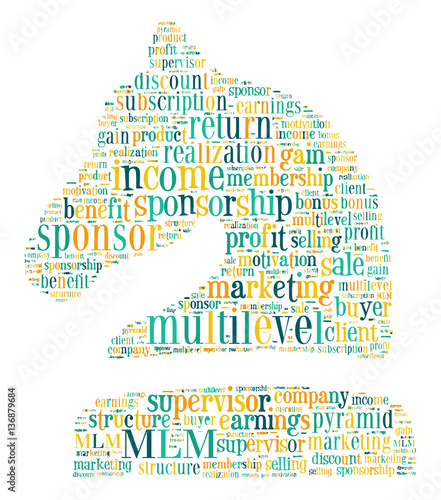 Multilevel Marketing Tag Cloud    - vector illustration