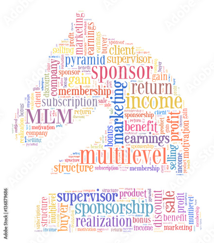 Multilevel Marketing Tag Cloud    - vector illustration
