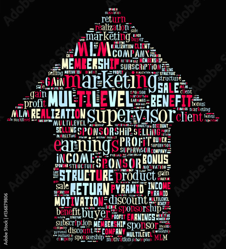 Multilevel Marketing Tag Cloud    - vector illustration