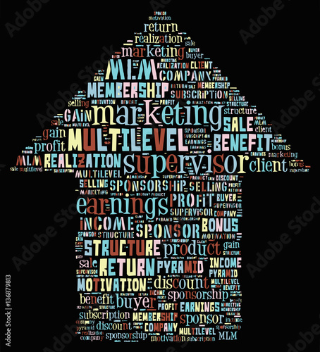 Multilevel Marketing Tag Cloud    - vector illustration