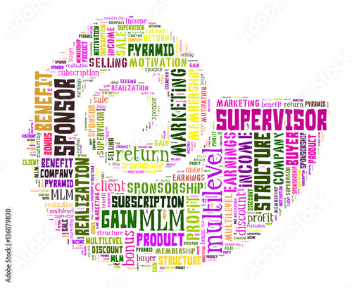 Multilevel Marketing Tag Cloud    - vector illustration