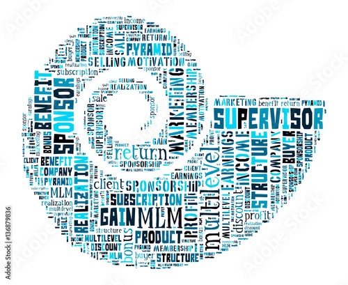 Multilevel Marketing Tag Cloud    - vector illustration