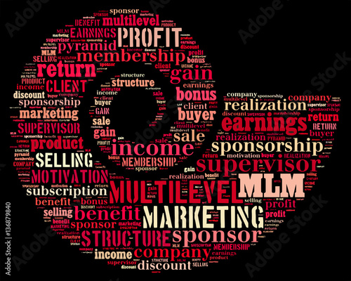 Multilevel Marketing Tag Cloud    - vector illustration