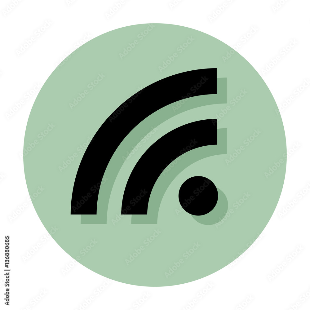 Wireless and wifi icon or sign for internet access, vector symbo Wireless and wifi icon or sign for internet access, vector symbo