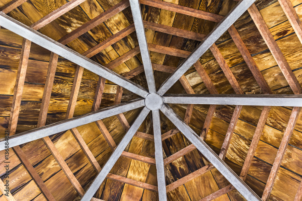 Wooden octagon ceiling
