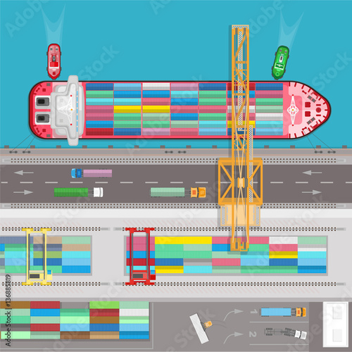 Logistics shipping infographics template vector