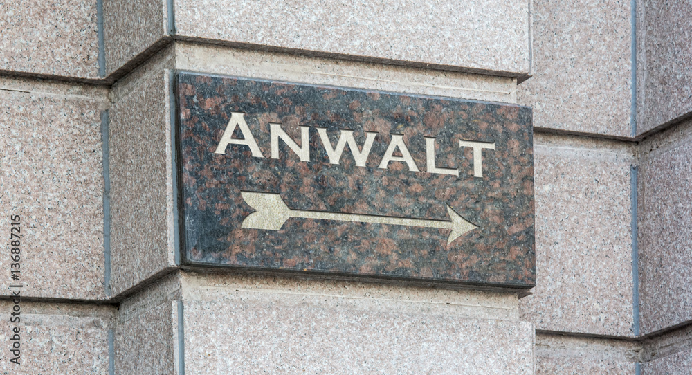 Fototapeta premium Schild 204 - Anwalt