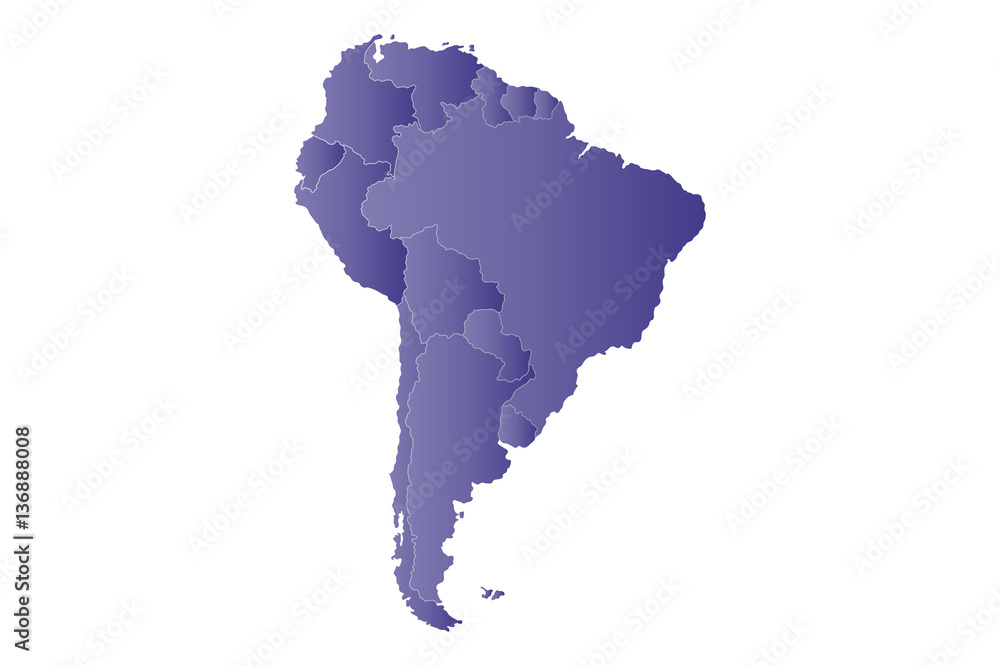 map violet south america