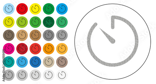 Runde farbige Knöpfe - Stoppuhr - Zeitmesser