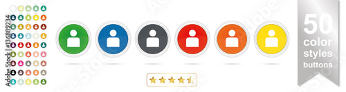Avatar - Button-Kollektion, silberne Ringe
