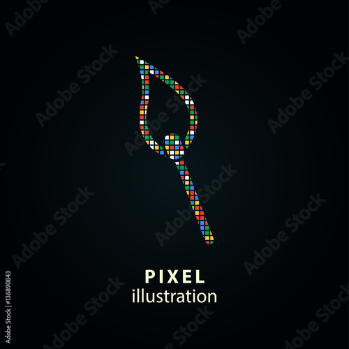 Match - pixel illustration.