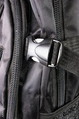 fittings and zips in the backpack