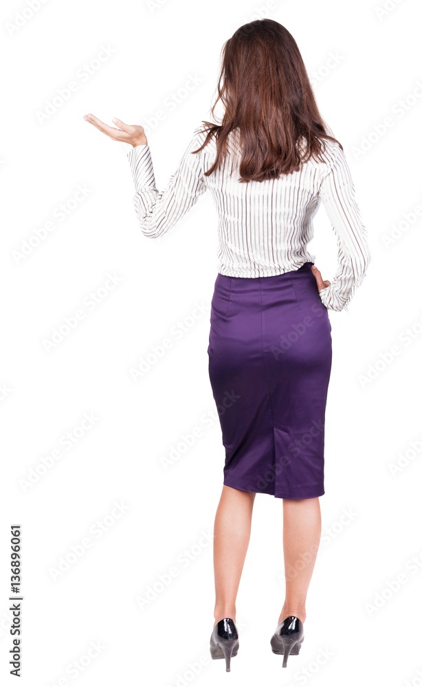 Back view of Beautiful business woman in dress Back view of Beautiful business woman in dress