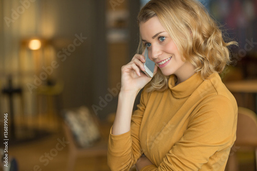 Beautifull woman using smartphone