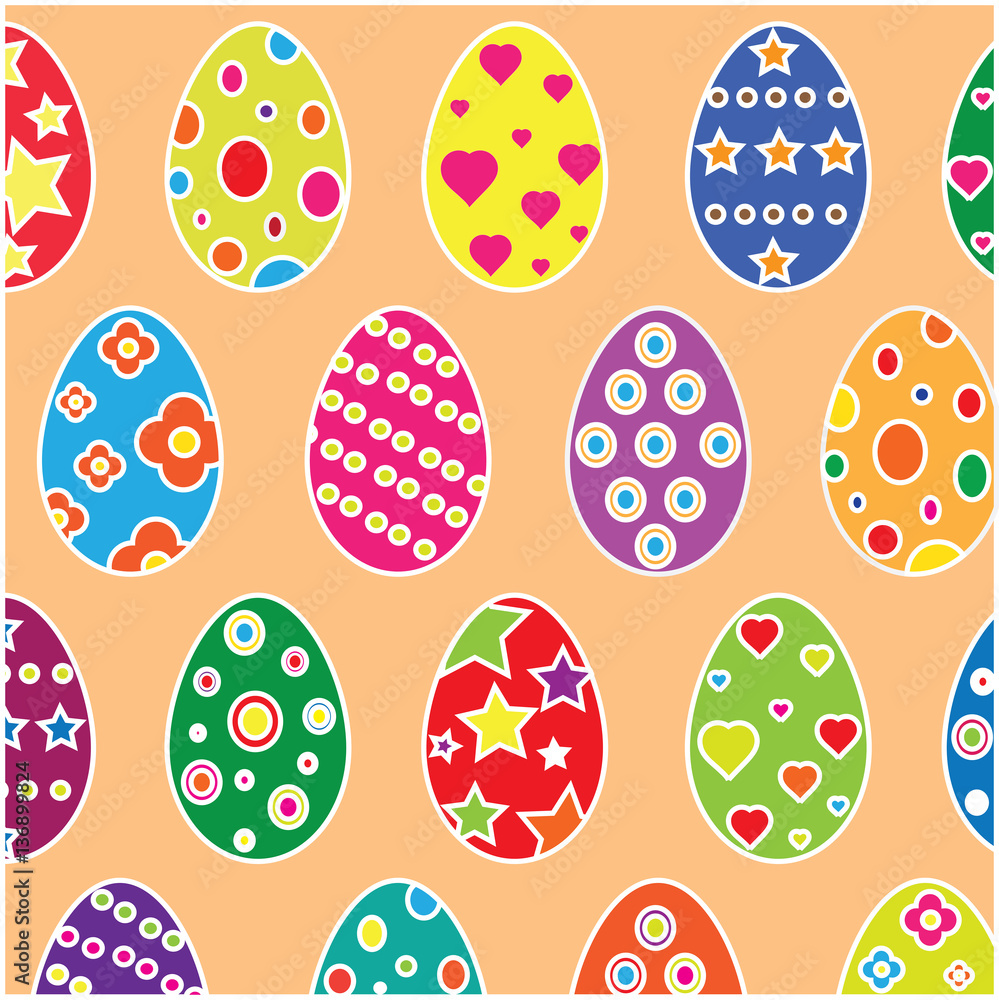 Vector illustration of Easter eggs background. Vector illustration of Easter eggs background.